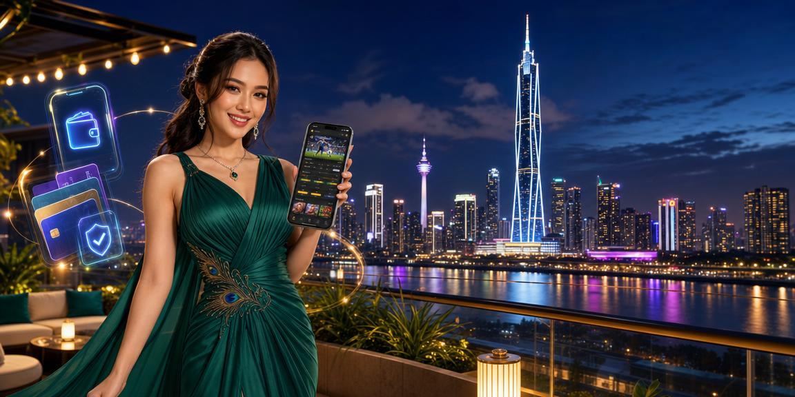 Suasana kasino hiburan di Kuala Lumpur dengan meja blackjack bergaya moden